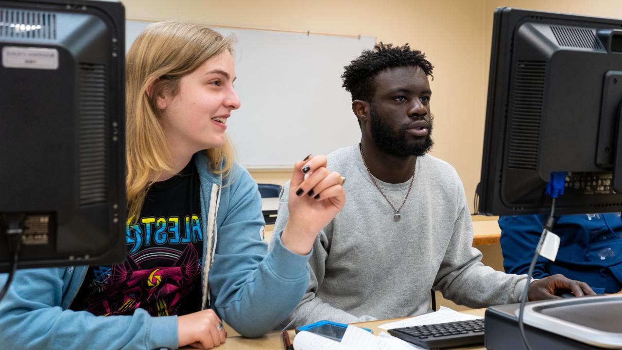 students at computer